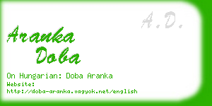 aranka doba business card